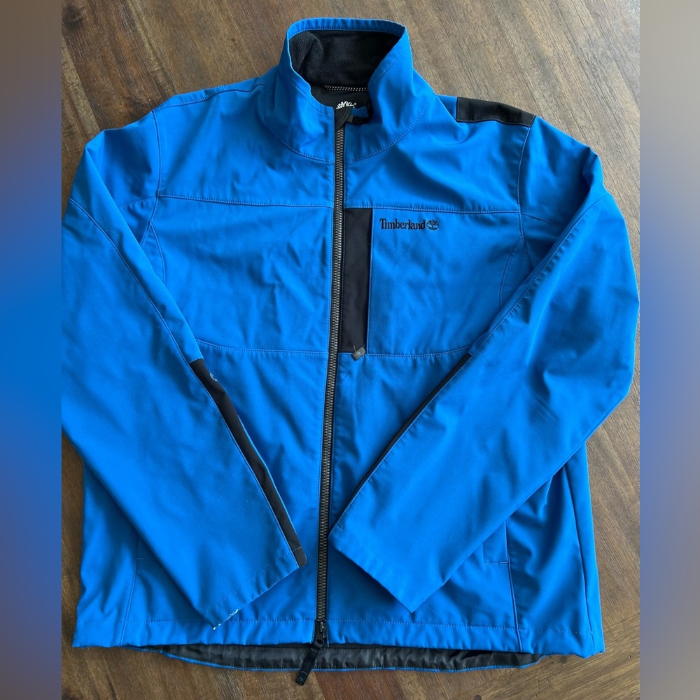 Timberland Men Water-repellent Lightweight Rain Jacket Size XL Blue